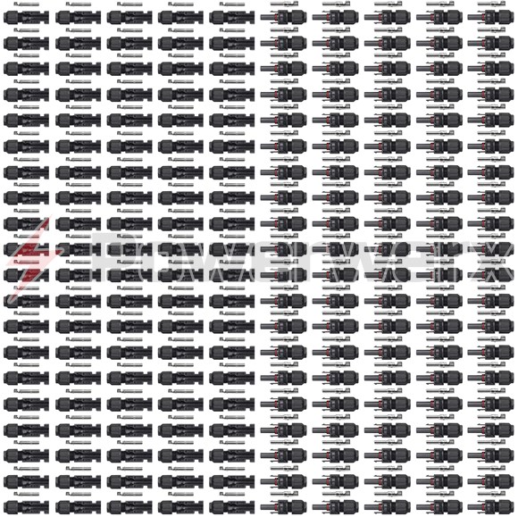 Picture of 100 Pairs MC4 Male/Female Solar Panel Cable Connectors