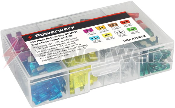 Picture of 120 Piece Automotive ATO/ATC Blade Fuse Assortment Kit