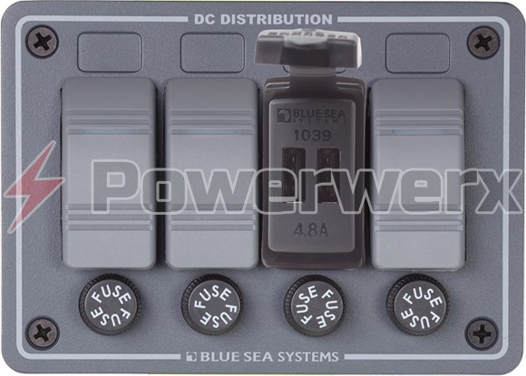 Picture of Blue Sea 1039 Fast Charge Dual USB Charger Contura Switch Mount