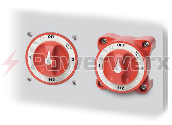 Picture of Blue Sea 11001 e-Series Selector 3 Position Battery Switch with AFD