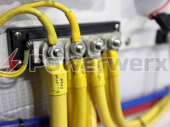 Picture of Blue Sea 2104 PowerBar 600A BusBar Four 3/8" 16 Studs