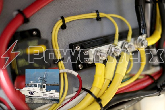 Picture of Blue Sea 2104 PowerBar 600A BusBar Four 3/8" 16 Studs