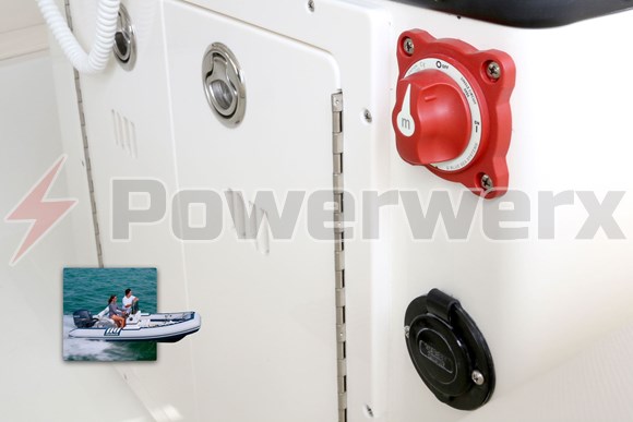 Picture of Blue Sea 6006 m-Series Mini Battery Switch Single Circuit On Off Red