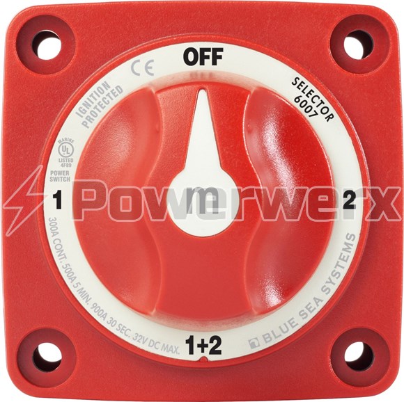 Picture of Blue Sea 6007 m-Series Mini Selector Dual Battery Switch Red