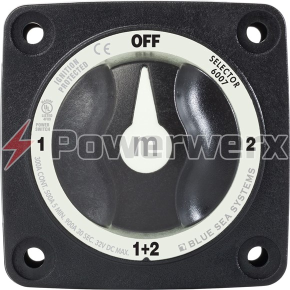Picture of Blue Sea 6007200 m-Series Mini Selector Dual Battery Switch Black