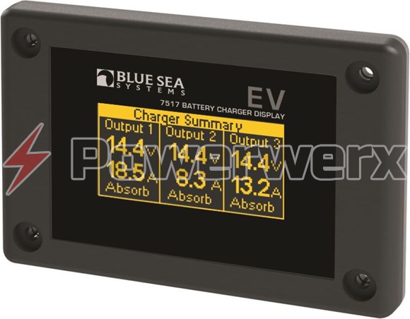 Picture of Blue Sea 7517 P12 Battery Charger OLED Display, 1-3 battery banks