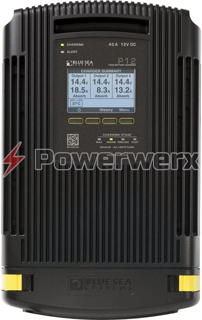 Picture of Blue Sea 7522 P12 Battery Charger Three Bank 12V DC 40A