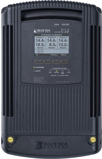Picture of Blue Sea 7531 P12 Battery Charger Three Bank 12V DC 25A