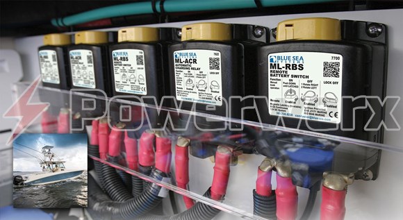 Picture of Blue Sea 7700 ML-RBS Remote Battery Switch with Manual Only Control 12V DC 500A