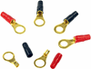 Picture of Gold Ring Crimp Terminals with Color Coded Boots (12 to 8 AWG)