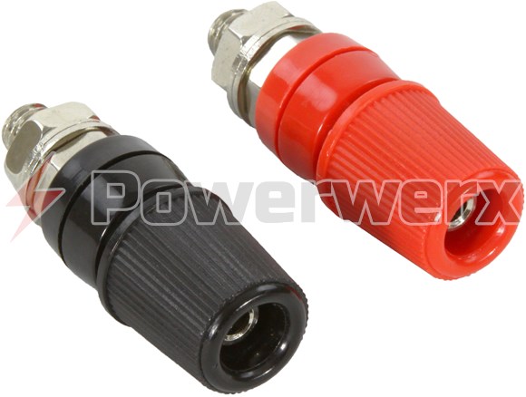 Picture of Heavy Duty Binding Post Red/Black Pair for 5/16" Ring Terminals