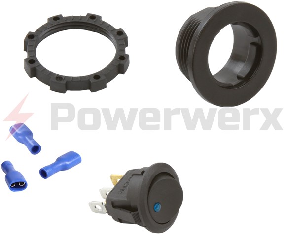 Picture of Powerwerx Panel Mount Blue Switch for 12V Systems