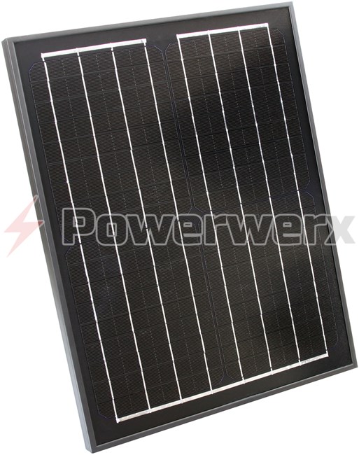 Picture of Powerwerx SP20M-BP 20 Watt Solar Panel for Charging Bioenno Power LiFePO4 Batteries