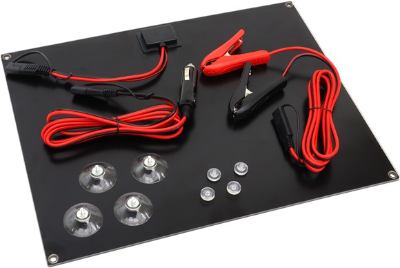 Picture of Powerwerx SP20W 20W Solar Panel with Suction Mounts, Ideal for Vehicle Battery Maintenance